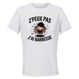 Maillot de Sport Femme Barbecue J'peux Pas - T-Shirt Respirant Polyester Manches Courtes - Cadeau Sportive Anniversaire Noël Fête des Mères