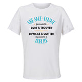 Maillot de Sport Femme Une Sage-Femme Formidable Blanc - T-Shirt Respirant Polyester Manches Courtes - Cadeau Sportive Anniversaire Noël Fête des Mères