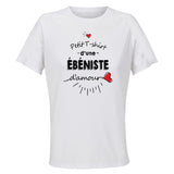 Maillot de Sport Femme Ebeniste Damour - T-Shirt Respirant Polyester Manches Courtes - Cadeau Sportive Anniversaire Noël Fête des Mères