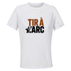 Maillot de Sport Femme Tir A Larc Minimaliste - T-Shirt Respirant Polyester Manches Courtes - Cadeau Sportive Anniversaire Noël Fête des Mères