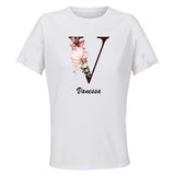 Maillot de Sport Femme Vanessa Lettre - T-Shirt Respirant Polyester Manches Courtes - Cadeau Sportive Anniversaire Noël Fête des Mères