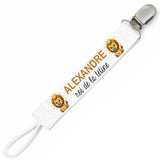 Attache tétine pour prénom Alexandre – Roi de la tétine | Cadeau naissance bébé garçon personnalisé