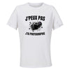 Maillot de Sport Femme Photographie J'peux Pas - T-Shirt Respirant Polyester Manches Courtes - Cadeau Sportive Anniversaire Noël Fête des Mères