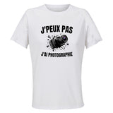 Maillot de Sport Femme Photographie J'peux Pas - T-Shirt Respirant Polyester Manches Courtes - Cadeau Sportive Anniversaire Noël Fête des Mères