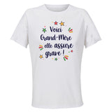 Maillot de Sport Femme Grand-Mere Elle Assure - T-Shirt Respirant Polyester Manches Courtes - Cadeau Sportive Anniversaire Noël Fête des Mères