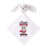 Doudou Bébé Lapin Axelle Humour Changez Couches Gaze de Coton Cadeau Baby Shower