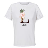 Maillot de Sport Femme Laly Lettre - T-Shirt Respirant Polyester Manches Courtes - Cadeau Sportive Anniversaire Noël Fête des Mères