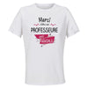 Maillot de Sport Femme pour Merci Professeure Geniale - T-Shirt Respirant Polyester Manches Courtes - Cadeau Sportive Anniversaire Noël Fête des Mères