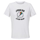 Maillot de Sport Femme Cerf-Volant J'peux Pas - T-Shirt Respirant Polyester Manches Courtes - Cadeau Sportive Anniversaire Noël Fête des Mères