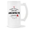 Verre à bière Architecte adorée femme | Chope de Bière Pinte Idée Cadeau Humour Collègue famille Homme Anniversaire Noël
