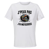 Maillot de Sport Femme Motocross J'peux Pas - T-Shirt Respirant Polyester Manches Courtes - Cadeau Sportive Anniversaire Noël Fête des Mères