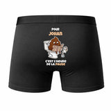 Caleçon Johan pour Johan Heure de la Pause - Humour Boxer Coton Idée Cadeau