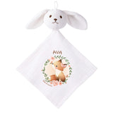 Doudou Bébé Lapin Ava d'amour Renard Cadeau Naissance Fille Nouveau Né