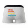 Caleçon Moise Mythe Légende Vintage - Humour Boxer Gris Idée Cadeau