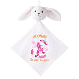 Doudou Bébé Lapin Licorne Mere Fille Cadeau Naissance Fille Nouveau Né
