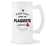 Verre à bière Plaquiste adoré | Chope de Bière Pinte Idée Cadeau Humour Collègue famille Homme Anniversaire Noël