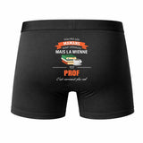 Caleçon Maman Prof - Humour Boxer Coton Idée Cadeau Fête des Pères