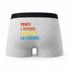 Caleçon Didier Mythe Légende Vintage - Humour Boxer Gris Idée Cadeau