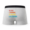 Caleçon Elyas Mythe Légende Vintage - Humour Boxer Gris Idée Cadeau