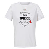 Maillot de Sport Femme Tutrice Damour - T-Shirt Respirant Polyester Manches Courtes - Cadeau Sportive Anniversaire Noël Fête des Mères