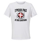 Maillot de Sport Femme Savoyard J'peux Pas - T-Shirt Respirant Polyester Manches Courtes - Cadeau Sportive Anniversaire Noël Fête des Mères