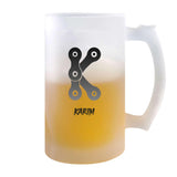 Verre à Bière Karim Lettre | Chope de Bière Pinte | Idée Cadeau Prénom Anniversaire Papa Collègue Départ Retraite Noël