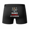 Caleçon Jean-Paul Silence Jean-Paul est en Mission - Humour Boxer Coton Idée Cadeau