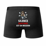 Caleçon Jean-Paul Silence Jean-Paul est en Mission - Humour Boxer Coton Idée Cadeau