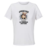 Maillot de Sport Femme Labrador J'peux Pas - T-Shirt Respirant Polyester Manches Courtes - Cadeau Sportive Anniversaire Noël Fête des Mères