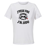 Maillot de Sport Femme Judo J'peux Pas - T-Shirt Respirant Polyester Manches Courtes - Cadeau Sportive Anniversaire Noël Fête des Mères