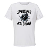 Maillot de Sport Femme Chant J'peux Pas - T-Shirt Respirant Polyester Manches Courtes - Cadeau Sportive Anniversaire Noël Fête des Mères