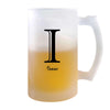 Verre à Bière Isaac Lettre Chic | Chope de Bière Pinte | Idée Cadeau Prénom Anniversaire Papa Collègue Départ Retraite Noël