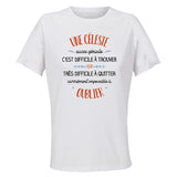 Maillot de Sport Femme Une Celeste Aussi Geniale - T-Shirt Respirant Polyester Manches Courtes - Cadeau Sportive Anniversaire Noël Fête des Mères