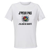 Maillot de Sport Femme Jeux De Societe J'peux Pas - T-Shirt Respirant Polyester Manches Courtes - Cadeau Sportive Anniversaire Noël Fête des Mères