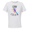Maillot de Sport Femme Courir C'est La Vie - T-Shirt Respirant Polyester Manches Courtes - Cadeau Sportive Anniversaire Noël Fête des Mères