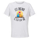 Maillot de Sport Femme Oiseaux C'est La Vie - T-Shirt Respirant Polyester Manches Courtes - Cadeau Sportive Anniversaire Noël Fête des Mères