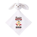 Doudou Bébé Lapin Baptiste Humour Changez Couches Gaze de Coton Cadeau Baby Shower