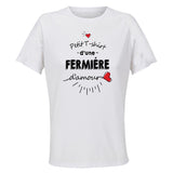 Maillot de Sport Femme Fermiere Damour - T-Shirt Respirant Polyester Manches Courtes - Cadeau Sportive Anniversaire Noël Fête des Mères