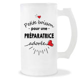 Verre à bière Préparatrice adorée femme | Chope de Bière Pinte Idée Cadeau Humour Collègue famille Homme Anniversaire Noël