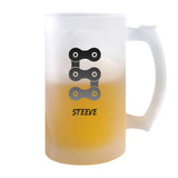 Verre à Bière Steeve Lettre | Chope de Bière Pinte | Idée Cadeau Prénom Anniversaire Papa Collègue Départ Retraite Noël