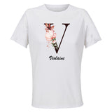 Maillot de Sport Femme Violaine Lettre - T-Shirt Respirant Polyester Manches Courtes - Cadeau Sportive Anniversaire Noël Fête des Mères