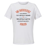 Maillot de Sport Femme Une Agricultrice Aussi Geniale - T-Shirt Respirant Polyester Manches Courtes - Cadeau Sportive Anniversaire Noël Fête des Mères