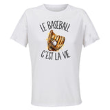 Maillot de Sport Femme Baseball C'est La Vie - T-Shirt Respirant Polyester Manches Courtes - Cadeau Sportive Anniversaire Noël Fête des Mères