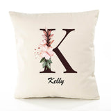 Housse de Coussin Premium Kelly Lettre - Coton Canvas Fairtrade Beige Idée Cadeau Décoration Canapé 40x40