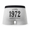 Caleçon Millésime 1972 - Humour Boxer Gris Idée Cadeau Anniversaire