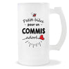 Verre à bière Commis adoré | Chope de Bière Pinte Idée Cadeau Humour Collègue famille Homme Anniversaire Noël