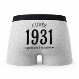 Caleçon Millésime 1931 - Humour Boxer Gris Idée Cadeau Anniversaire