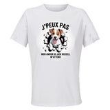 Maillot de Sport Femme pour Jack Russell J'peux Pas - T-Shirt Respirant Polyester Manches Courtes - Cadeau Sportive Anniversaire Noël Fête des Mères