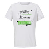 Maillot de Sport Femme Interimaire Meilleure de Tous Les Temps Femme-1 - T-Shirt Respirant Polyester Manches Courtes - Cadeau Sportive Anniversaire Noël Fête des Mères