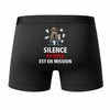 Caleçon Patrice Silence Patrice est en Mission - Humour Boxer Coton Idée Cadeau
